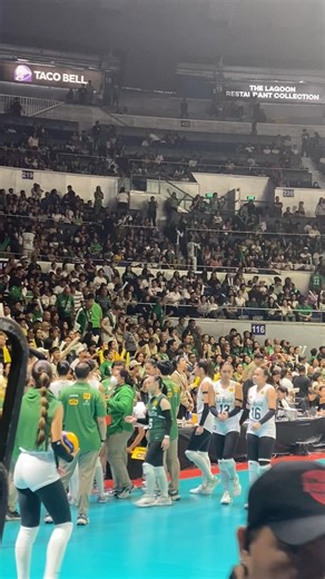 73K views · 195 reactions | The green side of the Big Dome cheers after La Salle took Set 1 vs. UST, 25-22, of their #UAAPSeason87 Final 4 clash. | via Rom Anzures, ABS-CBN News | ABS-CBN News | Facebook