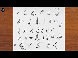 Anime Noses Drawing | anime nose types | Pencil Sketch Noses