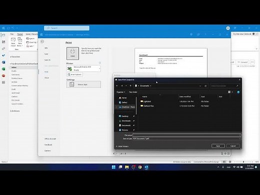 How to Save an Email as PDF on Outlook