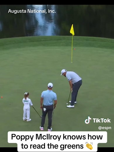 This moment at the Par 3 Contest 🥹 #masters #augusta #parthree #pga | rory mcilroy