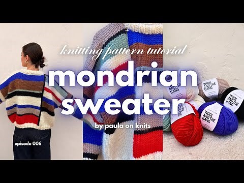 easy intarsia knitting tutorial | Mondrian sweater step by step