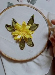 16K views · 1.4K reactions | In this video I show you how to make easy flower design for your ribbon embroidery project. #embroidery #craft #diy | Asnimar Embroidery | Facebook