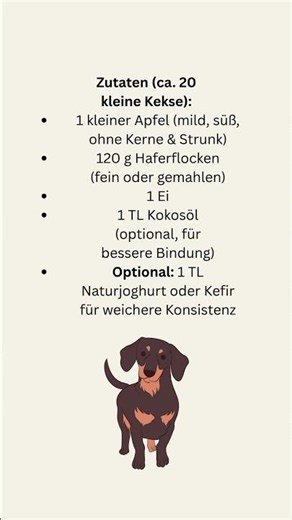 🐶🍎 Apfel‑ Haferflocken‑ Kekse für Hunde sanft & natürlich#hundeleckerli