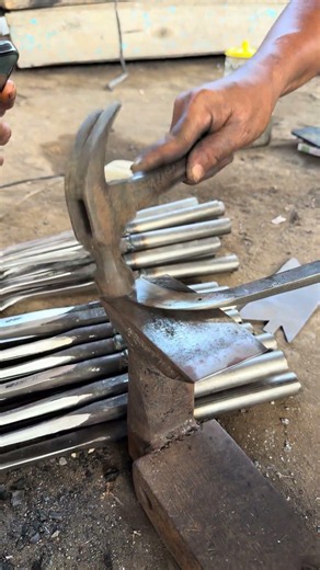 Tutorial on making a rubber tree sap tapping tool #fypシ゚viral #blacksmith #blacksmithing