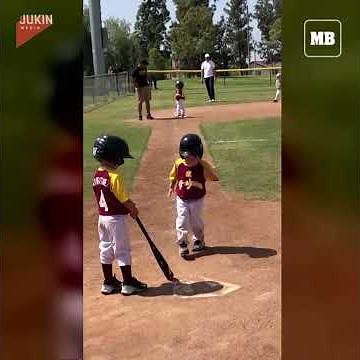 Little Kid Runs in Slow Motion During Baseball Game