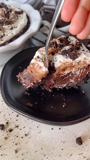 Recipe Here: https://therecipecritic.com/mississippi-mud-pie/ Chocolate lovers, this Mississippi Mud Pie is for you! A silky chocolate filling topped with whipped cream and chocolate shavings, all eaten on an Oreo crust. | The Recipe Critic