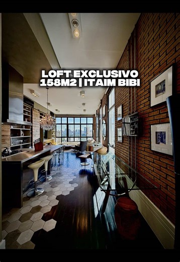 Loft contemporâneo Itaim Bibi 158m² | 2 suítes, pé-direito 3,75m