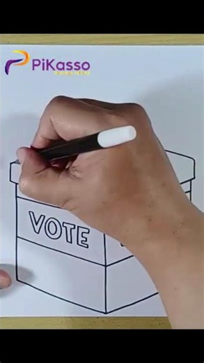 How to Draw Voting Ballot Box in Less Than One Minutes