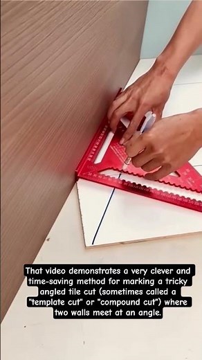 How to Mark a 45-Degree Tile Cut Using a Speed Square for a Clean Corner