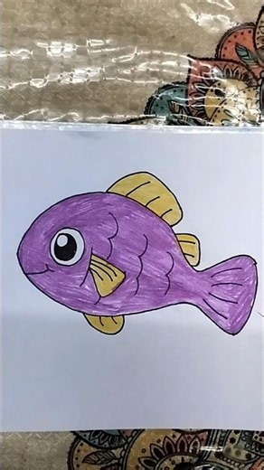 How To Draw A Fish For Kids | Fish Drawing 🐟 #shorts #trending #fish #forkids #drawing #viral #art