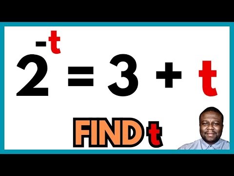 Exponential Algebra | Can You Solve This? | 2^ t = 3+t | Find X | Math Class