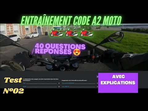 Entrainement au code A2 moto ETM 2024 (40 questions) test N°2