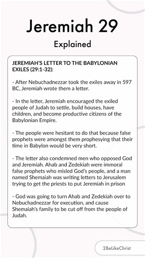 Jeremiah 29 Bible Study in 1 Minute