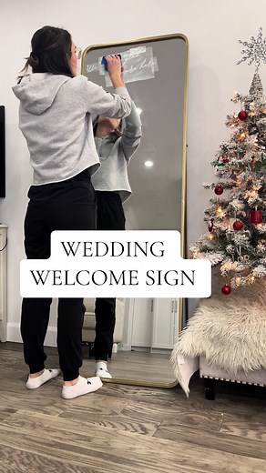 DIY Bride and Groom Mirror Sign Tutorial