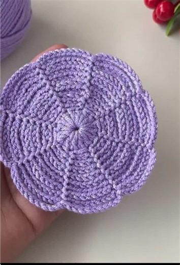 Flawless beauty ✨ Very easy crochet coaster pattern 🧶 Perfect for beginners! Make beautiful coasters step by step 💕 #Crochet #fyp #coaster #pattern #stitch