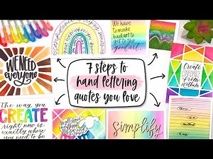 Hand Lettering Quotes You Love in 7 Steps! | Calligraphy Tutorial for Beginners