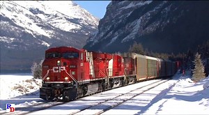 After the run over Kicking Horse Pass and the famous Spiral Tunnels, we see two Canadian Pacific trains arriving at Field, British Columbia. From the Highball Productions show "A Rocky Mountain Winter" https://rfd.video/RockyWinter | Railfan Depot