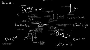 Download math equation handwriting loop animation on black background for free