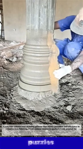 Satisfying Concrete Column Base Molding Process You Rarely See