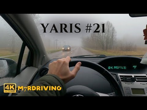 Toyota Yaris Fog Driving | 4K ASMR Drive | Relaxing Car Sounds | No Talking No Music | For Chilling