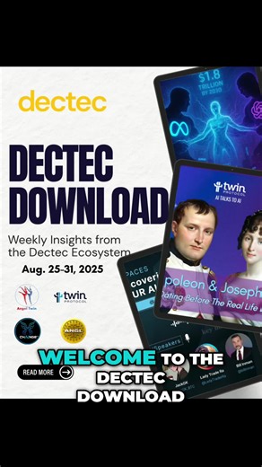 This week’s Dectec Download (Aug 25–31, 2025) uncovered how AI twins are changing the way we think about identity and legacy. From preserving memories to building connections and creating new opportunities, AI is becoming a powerful tool for empowerment. Read article here: https://sl1nk.com/fDjkg #AI #DigitalTwins #Innovation #EthicalAI #Decentralization #FutureTech #dectec