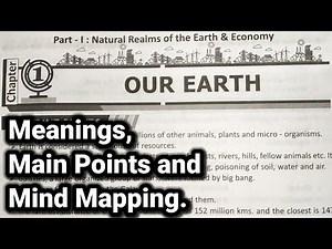 9th class | Social | 1. Our Earth lesson |keywords | Main Points | Mind Mapping | all bits in HD.