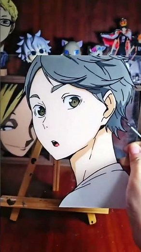 Capturing Sugawara’s gentle and reliable vibe in every line of this glass art 🏐