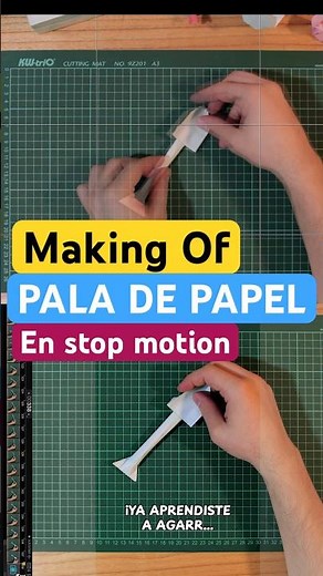 Making Of: How to Make an Origami Paper Shovel. #animatingorigami #stopmotion #origami #shovel