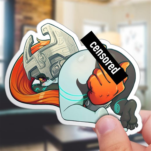 NSFW Pinup Sticker, Cheeky Fan Art Decal, Adult Humor, Waterproof Laptop Sticker - Etsy