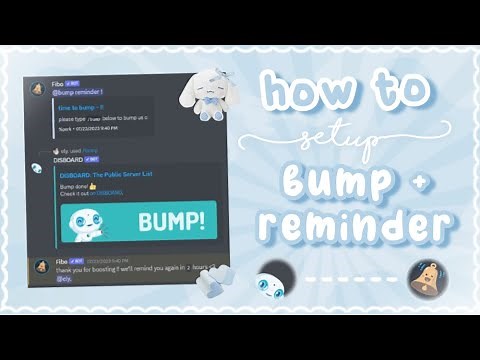 how to set up discord BUMP REMINDER | 2023 tutorial with disboard and fibo 、ely. °｡˚☁