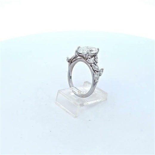 14k White Gold Marquise Lab Diamond Engagement Ring 11410048 | Shin Brothers*