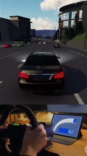 Mercedes-Benz E63_GEORGIA + Traffic #assettocorsa #traffic #shorts
