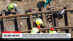 Major railroad labor unions are edging toward a strike, and it's sparking fears it could lead to supply chain disruptions across the country. | CBS News