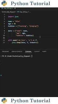 How to Save Data to a JSON File in Python | Python Tutorial