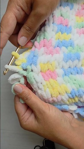 Alize Puffy baby blanket tutorial