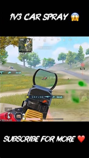 Epic AKM,Car Spray 1v3 Win! | Full Gyro Setup| #bgmi #shorts #clutch