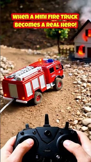 When a Mini Fire Truck Becomes a Real Hero! 😲🔥 #shorts