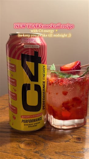 Delicious Strawberry Mocktail Recipe with C4 Energy