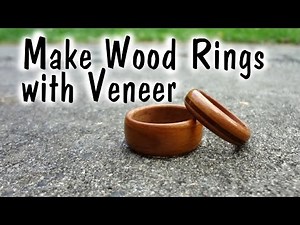 Making wooden Rings with Veneer // Woodworking - How to