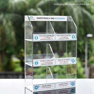 [Hot Item] Acrylic Display Stand for Mobile Accessories 3c Accessory Displays Shelf