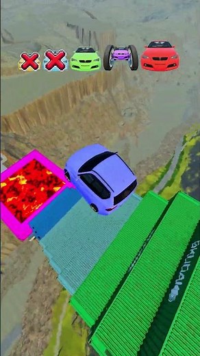 Big and Small Cars vs Jump Challenge - BeamNG.Drive #shorts #beamng