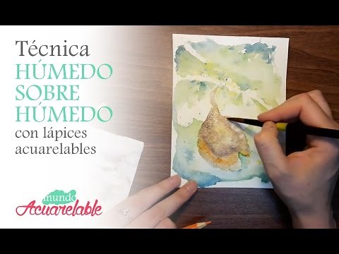 Técnica húmedo sobre húmedo con Lápices Acuarelables