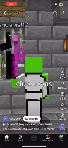 Did Dream CHEAT? Dream vs Daquavis Duel #minecraft #altontowersresort #thorpepark