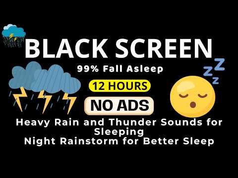 Sleep Certainly In 3 Minutes With Tropical Rainforest & Thunderstorm Sounds | Relaxing Black Screen