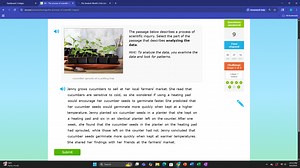 The passage below describes a process of scientific inquiry. Se... | Filo