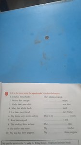 Fill in the gaps using the apostrophe 's to show belongingEll... | Filo