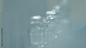 Chemical glassware, flasks, retorts in the laboratory