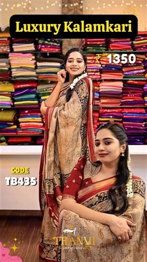 Luxury Kalamkari Saree Collection 💕 | Code: TB435