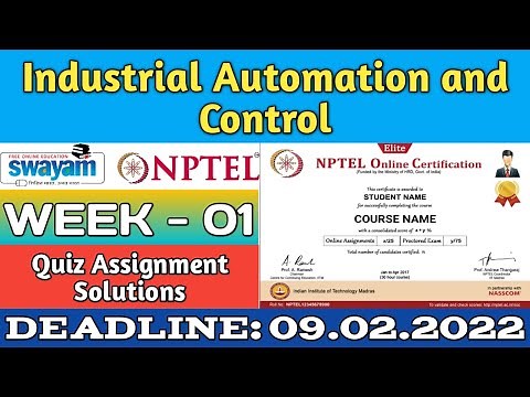 Industrial Automation and Control | NPTEL | Week 1 | Assignment 1 Solution | Jan 2022