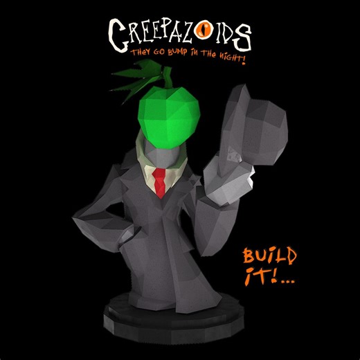 Printable Papercraft Template – Fine Art 3D Paper Figure Pattern – Creepazoid SMITH No. 0016 Collectible Character - Etsy